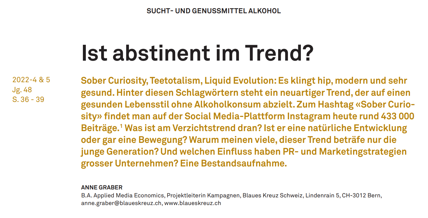 Abstinent im Trend